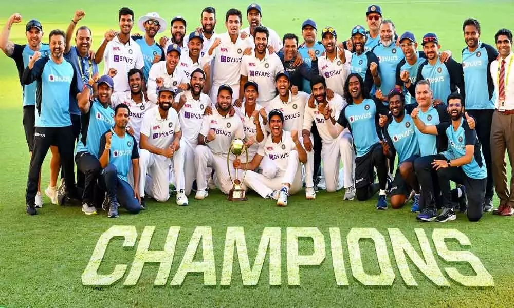 Team India wins the test series against Australia at the Gabba