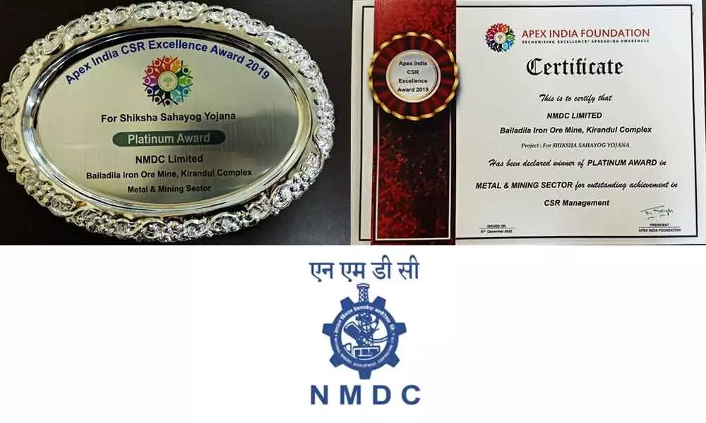 NMDC Receives Platinum Award in Metal & Mining for Shiksha Sahayog Yojana