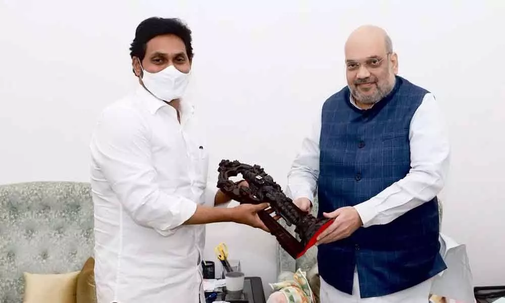 YS Jagan urges Union Home Minister Amit Shah to clear pending dues for various projects in AP