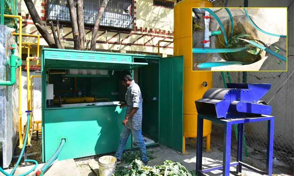 Rythu Bazar produces biogas from waste