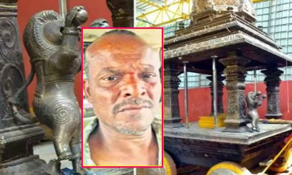 One held for theft of 3 silver lion statues from Kanaka Durga temple in Vijayawada