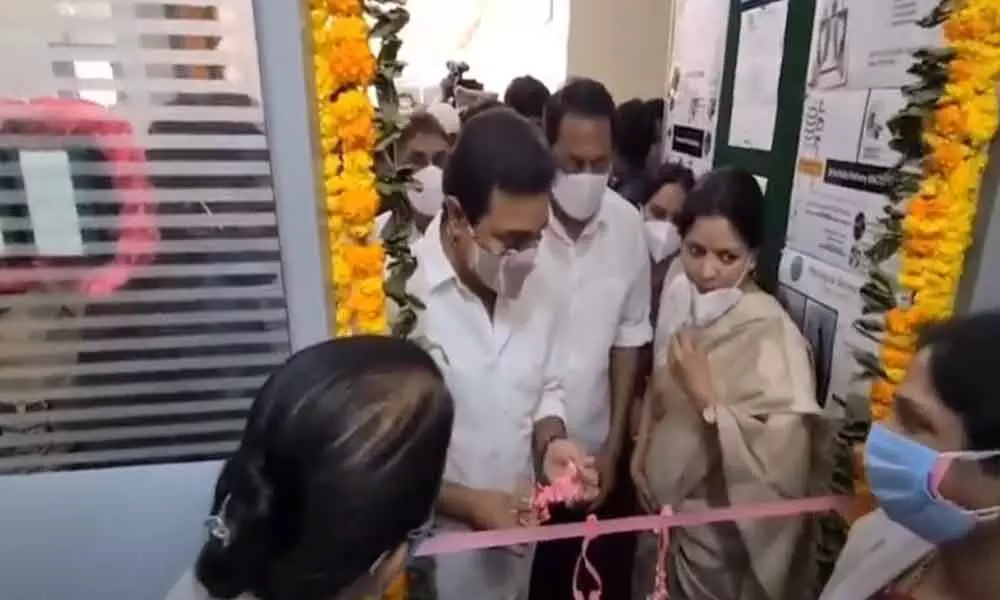 Telangana minister KT Rama Rao on Friday inaugurated Telangana diagnostics mini hub here at Sriram Nagar near Borabanda to offer quality and free diagnostics to the public.