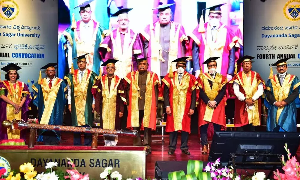 Dayananda Sagar University confers degrees on 1,030 students at its fourth Annual Convocation