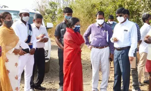 Vikarabad Collector Pausumi Basu inspects development works
