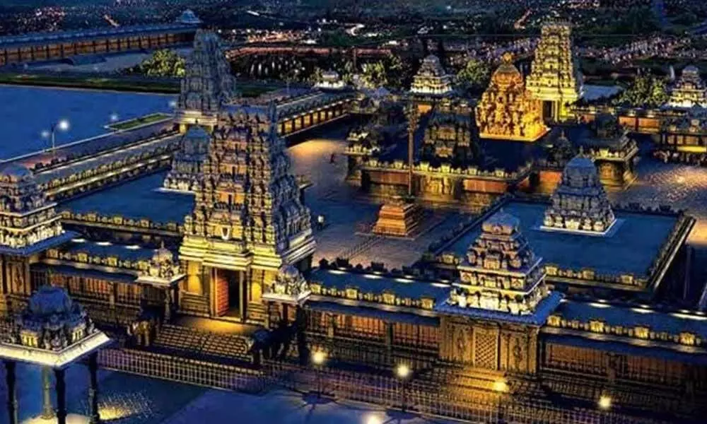 KTR shares video on Yadadri temple construction works