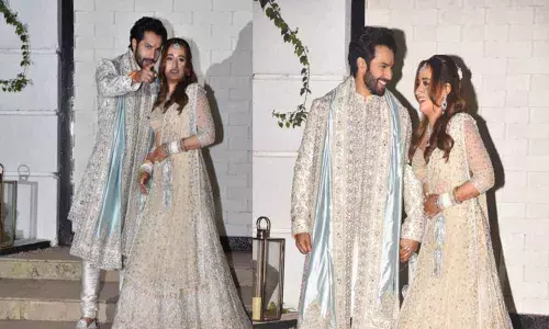 Varun Dhawan Asks Paps Not To Scare His New Bride Natasha Dalal As They Pose To Cameras Post Wedding