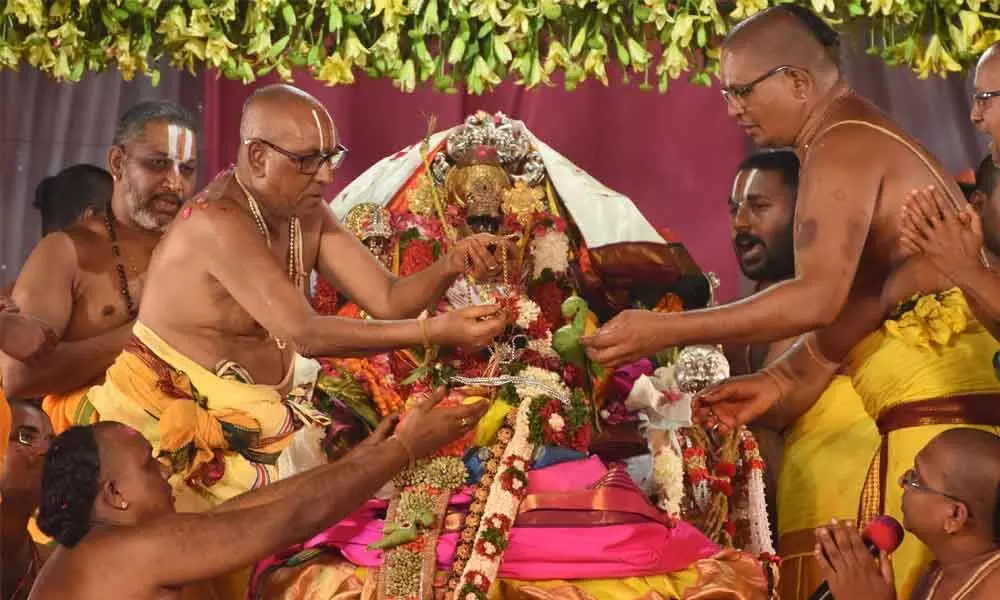 File photo of celestial wedding of Lord Rama at Bhadrachalam temple