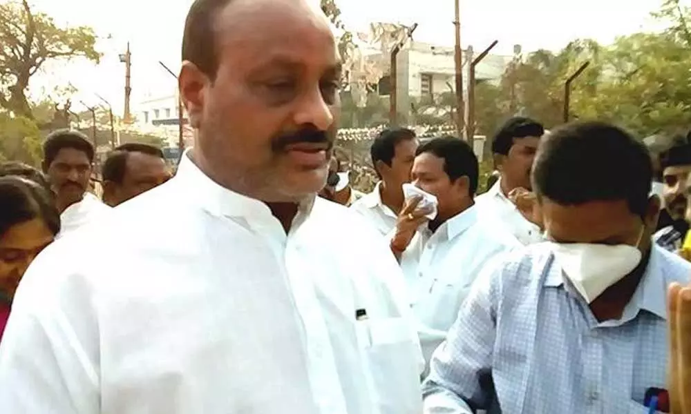 Andhra Pradesh: Atchannaidu attends interrogation in shifting of Nandi idol case in Srikakulam
