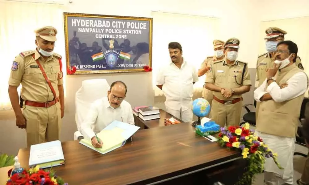 Nampally PS buildings inaugurated by Home Minister Md Mahmood Ali