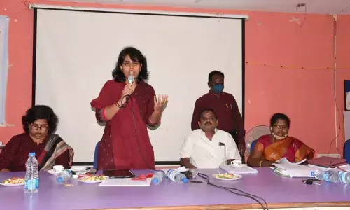 Joint Collector Keerthi Chekuri addressing officials in Samolkot on Thursday