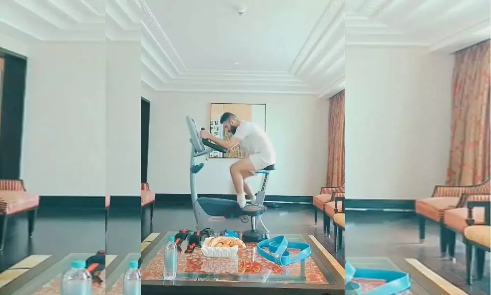 India vs England: Virat Kohli works out in hotel room ahead of 1st Test in Chennai