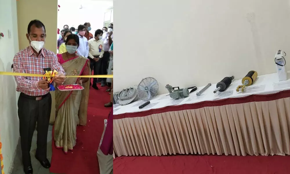 NSR Prasad, Divisional Railway Manager, Hyderabad division, inaugurated the exhibition at Hyderabad Bhavan