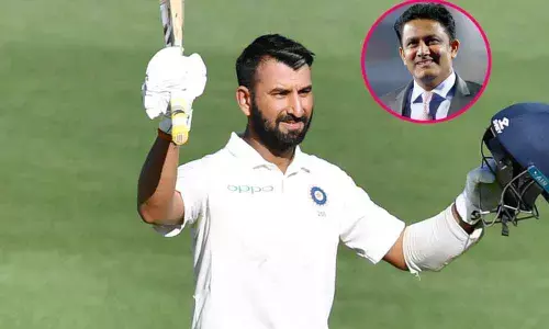 Cheteshwar Pujara and  Anil Kumble