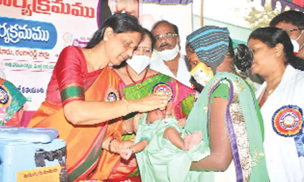 Polio vaccination begins in Ranga Reddy district