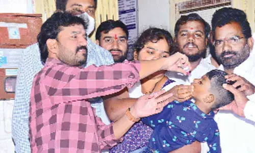 MLA Methuku Anand launches polio vaccination drive