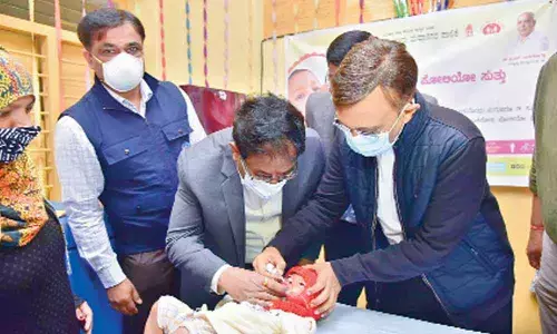 Covid vaccine drive put on hold for polio drops: Sudhakar