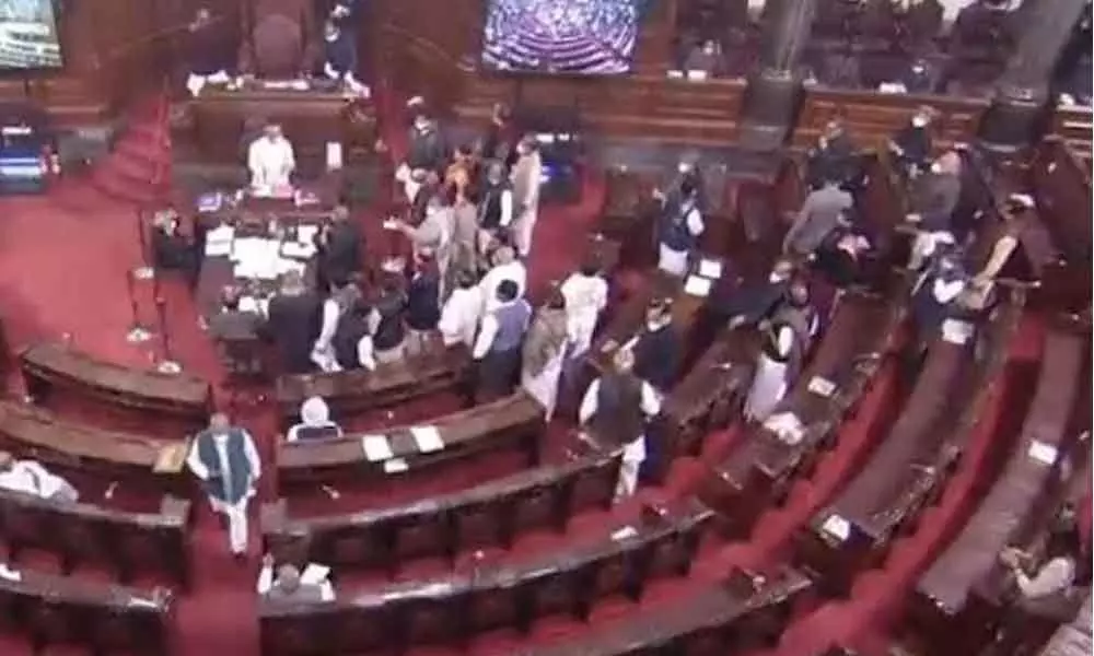 Rajya Sabha, Lok Sabha adjourned amid ruckus over farm laws
