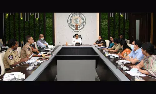 Chief Minister Y S  Jagan Mohan Reddy in a review on Disha initiatives at his camp office in Tadepalli on Tuesday