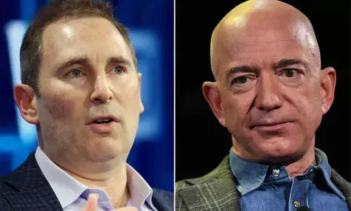 Andy Jassy and Jeff Bezos