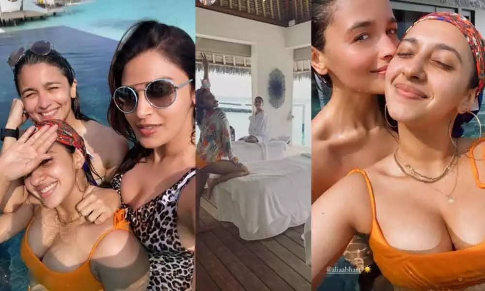 Alia Bhatt Enjoys Her Maldives Vacation With Her Besties Akansha And Anushka