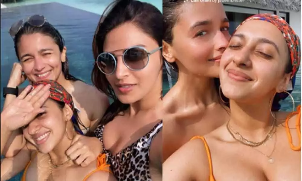 Alia Bhatt Enjoys Her Maldives Vacation With Her Besties Akansha And Anushka