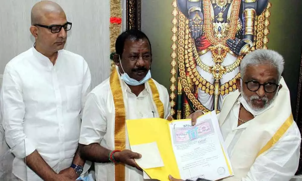 TTD member donates 4-acre land, Rs 3.16 crore for temple construction