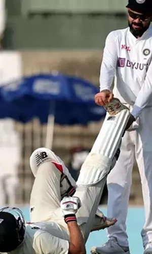 Spirit of Cricket: Virat Kohli rushes to help Joe Root, who falls on the ground in pain