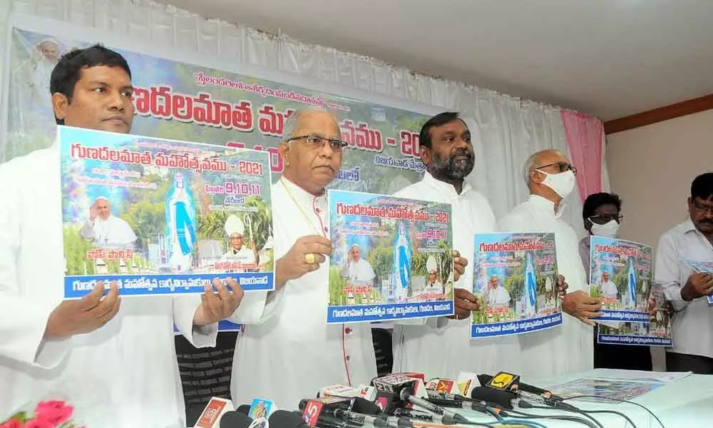 A poster on Gunadala Mary Matha festivities in Vijayawada on Sunday