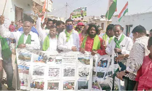 Farmers stage protest against Pharma City