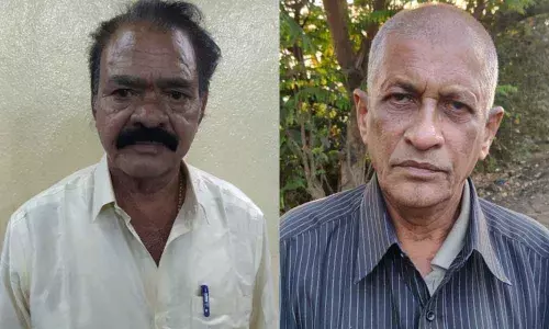 Korala Uday Bhaskar, former Sarpanch of Kothapal,Chaganti Mohan Rao, Trustee of Saibaba Temple,