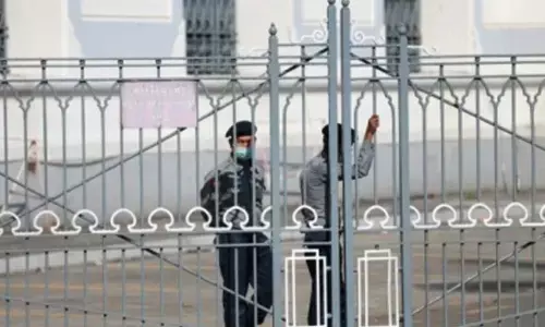 Thousands protest in Myanmar police use water cannons