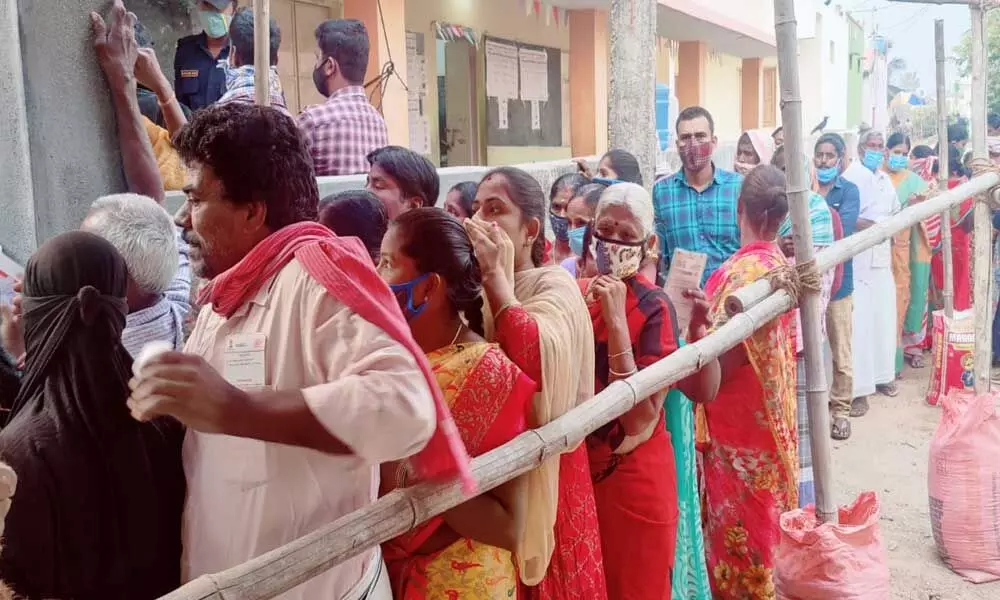 Nellore: Kavali Revenue division registers 26.7 percent Polling in panchayat elections