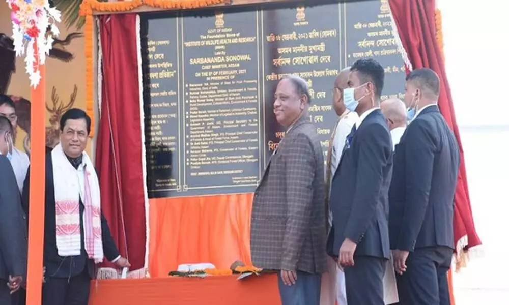 Assam Chief Minister Sarbananda Sonowal laid the foundation stone of the Institute of Wildlife Health and Research (IWH&R) at Dinjan, Dibrugarh on Monday.