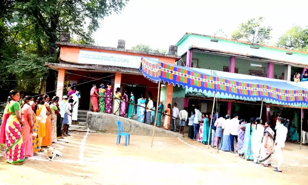AP Panchayat elections 2021: Gram panchayat polls at Narsipatnam takes off smoothly