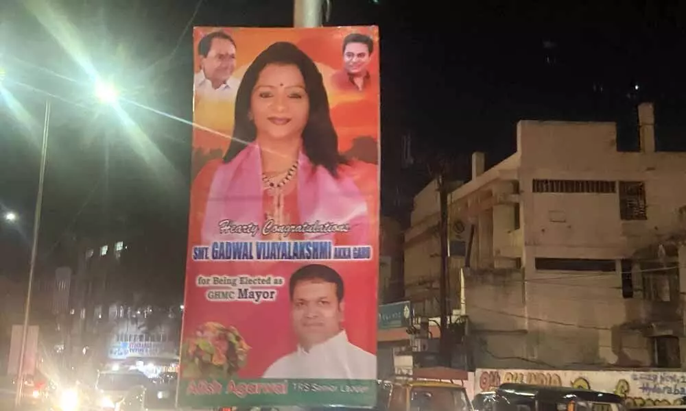 Hyderabad mayors supporter fined by GHMC for erecting banner