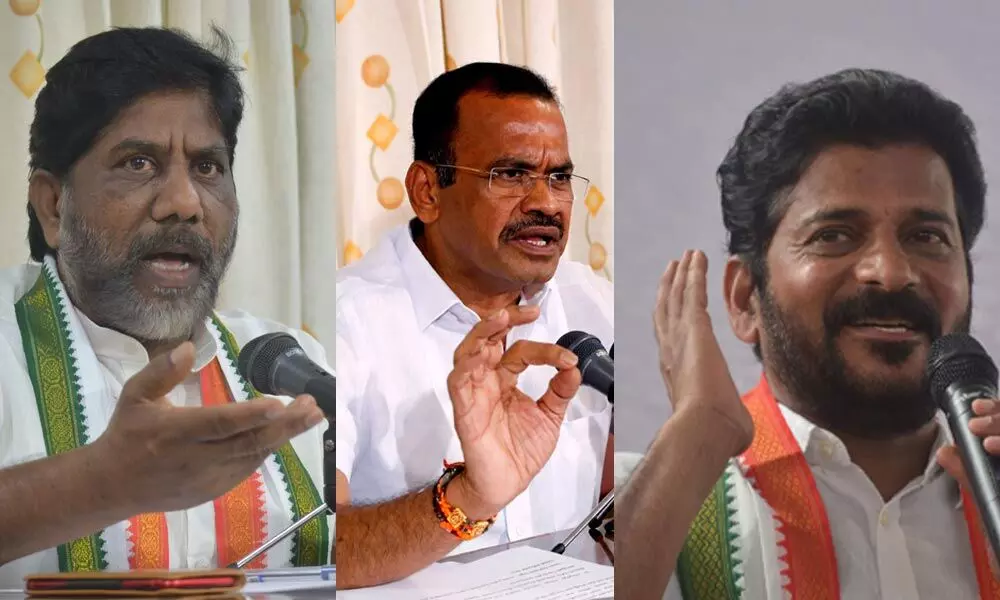 Mallu Bhatti Vikramaka, Komatireddy Venkat Reddy and Revanth Reddy