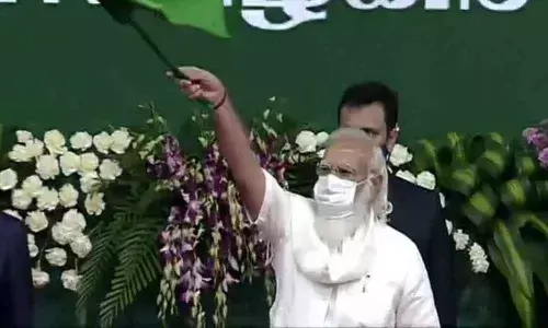 Prime Minister Narendra Modi on Sunday inaugurated the Chennai Metro Rail Phase-I extension and laid the foundation stone for several others in different sectors, including railways, in Tamil Nadu.