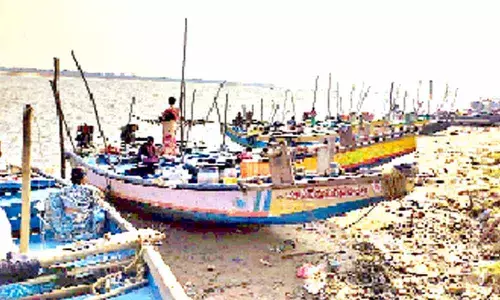 Fisher family at Injaram village on the banks of River Godavari