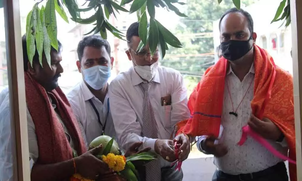 J D Deshmukh, Deputy Zonal Manager, Bank of Maharashtra, Hyderabad Zone, inaugurated a state-of-the-art branch of the bank in Srikakulam