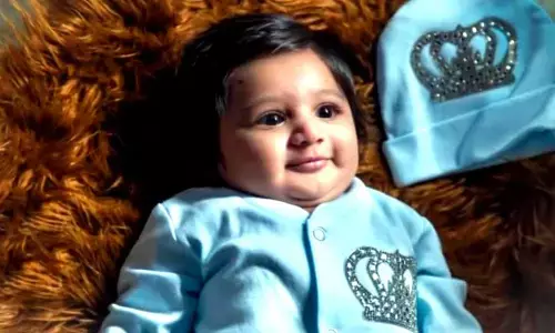 Meghana Raj Gives First Glimpse Of Jr Chiru Sarja aka Little Simba