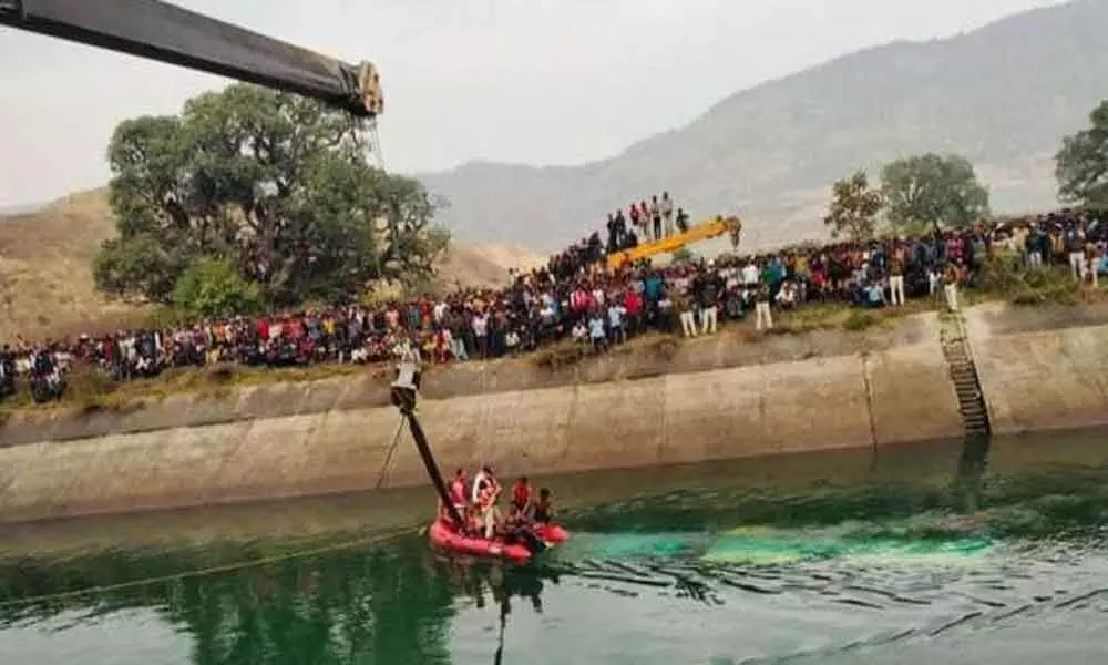 30 dead as bus falls in canal in Madhya Pradeshs Sidhi