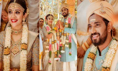 Darling Krishna and Milana Nagaraj wedding images