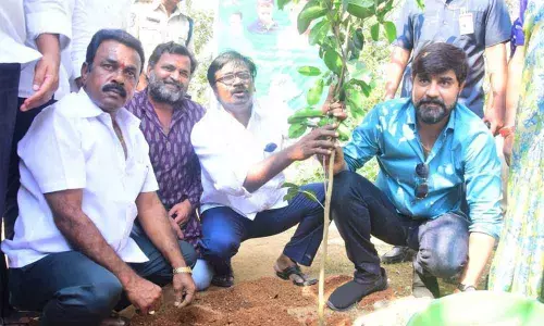 Puvvada, actor Srikanth participate in ‘Koti Vriksharchana