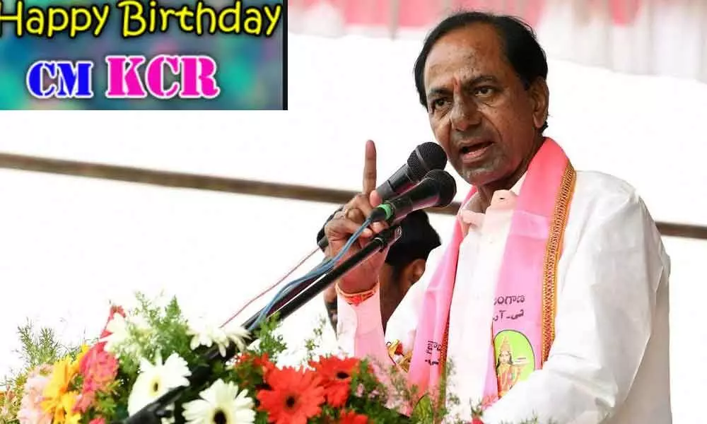 Birthday greetings pour in for Chief Minister KCR on his birthday