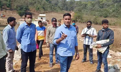 Chintapalli ASP Vidhya Sagar Naidu interacting with locals in Balapam village panchayat