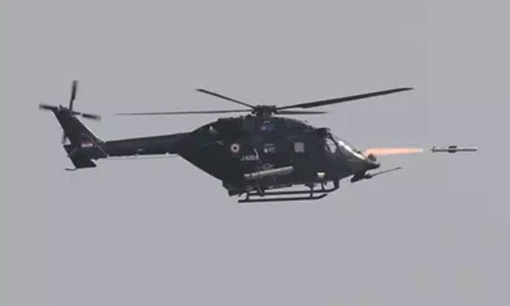 HELINA Anti-Tank Missiles Launched From ALH Dhruv Helicopter