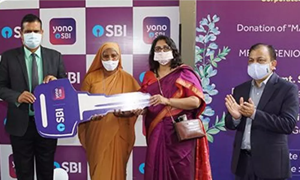 SBI gesture to senior citizens care home