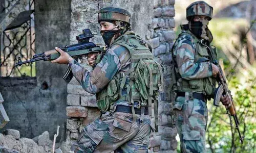 Three unidentified terrorists were killed in an encounter in south Kashmirs Shopian district on Friday