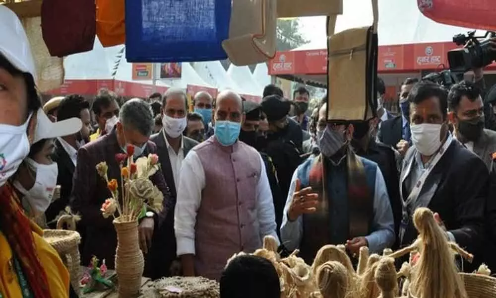 Defence Minister Rajnath Singh on Sunday inaugurated the 26th Hunar Haat and said that our artist and craftsmen utilised the time of nationwide COVID-19 lockdown to create handmade materials in hope of this years Haat.