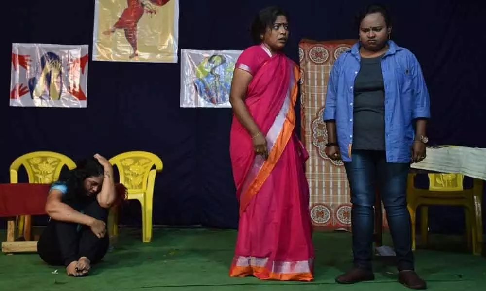 Scenes from the playlet ‘Homa Jwalalu’